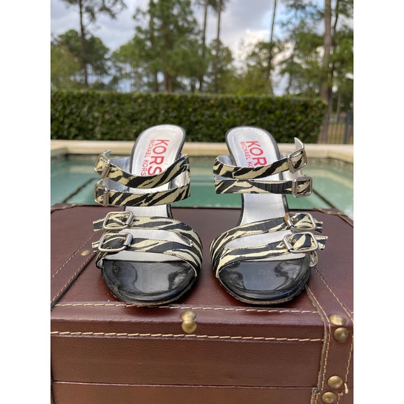 Michael Kors Stiletto Zebra Print Heels Size 7M - Picture 1 of 4